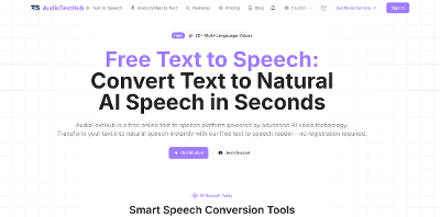免费 AI 英文配音工具推荐：AudioTextHub 使用教程与测评
